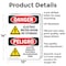 Signmission Electric Meter Room No Storage Bilingual Danger Sign, Aluminum, 10in W x 14in L, 2PK OS-2PACK-DS-A-1014-VS-1192 - alternate 4